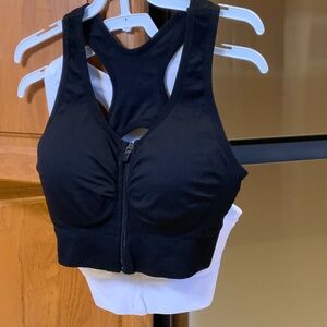 Two Zip Front Exercise Tops